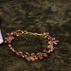 Faux Amethyst Nugget Bracelet